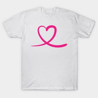 Stylized pink heart design T-Shirt